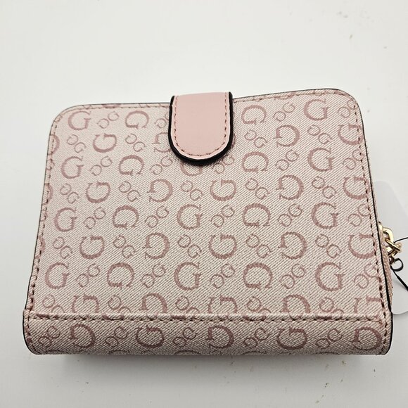 NWT Guess Pink Logo Trifold Wallet with Zip Coin Pocket - Picture 3 of 7